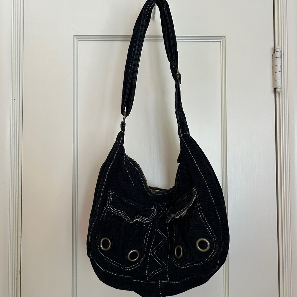 Old Navy Navy Hobo Bag with Stitch Detail